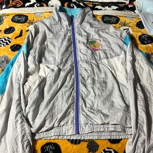 Vintage Y2K gear for sports Hawaiian fantasy windbreaker